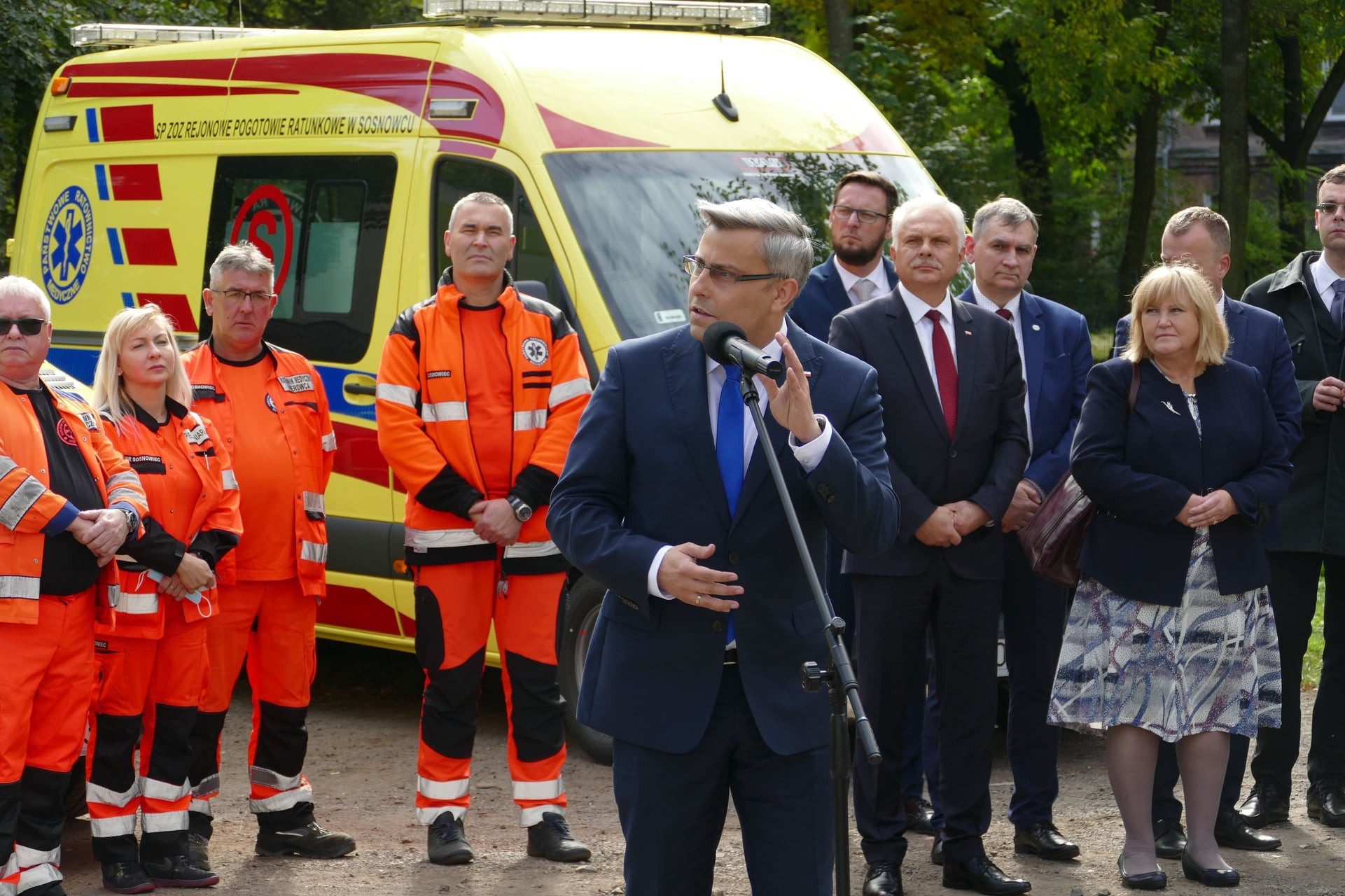 Wojewoda śląski Jarosław Wieczorek przemawia do uczestników wydarzenia/fot. A. Kucharzewska/