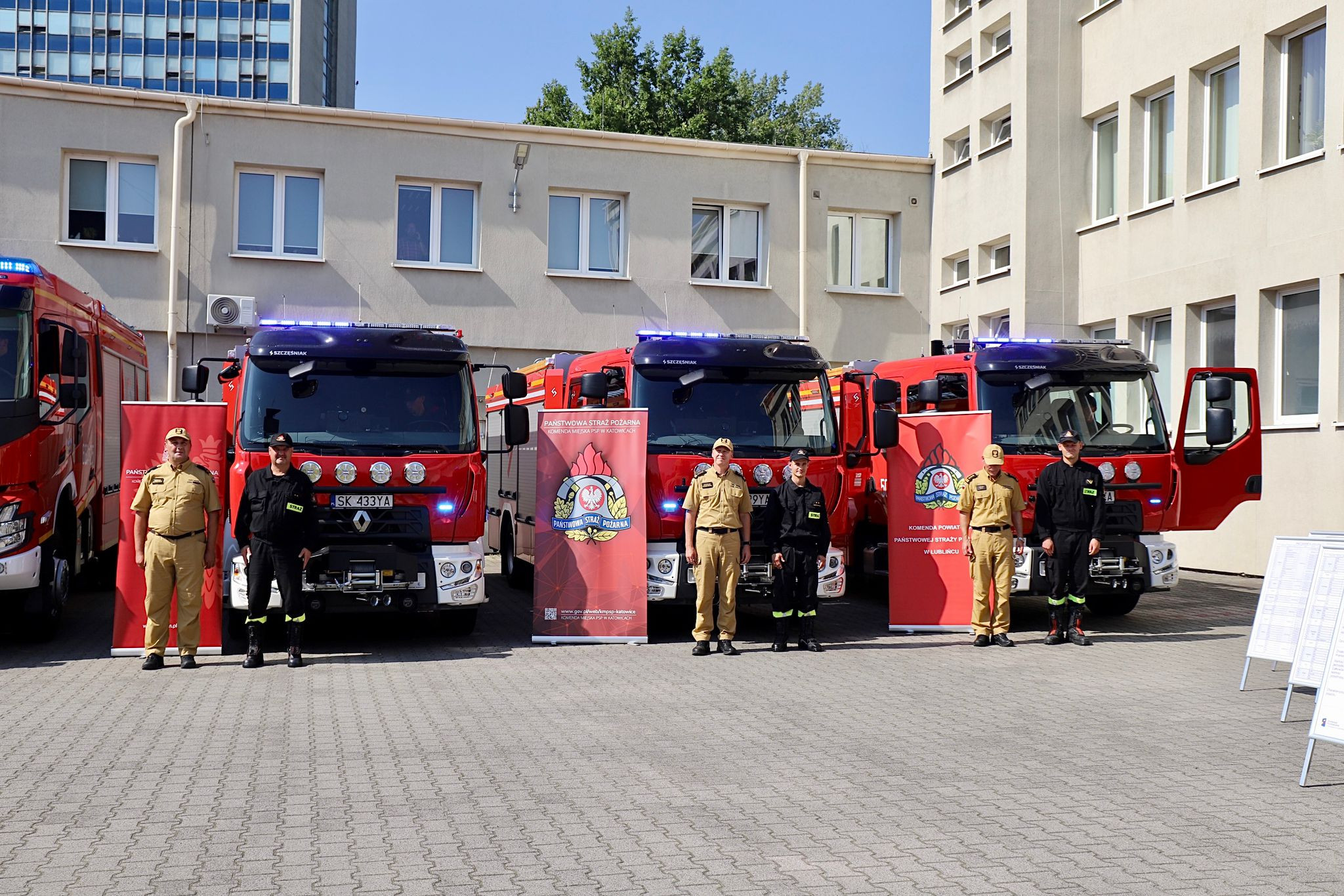 Briefing prasowy w Komendzie Wojewódzkiej PSP w Katowicach