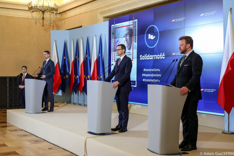 Konferencja prasowa dot. wprowadzenia stanu epidemii fot. Adam Guz/KPRM