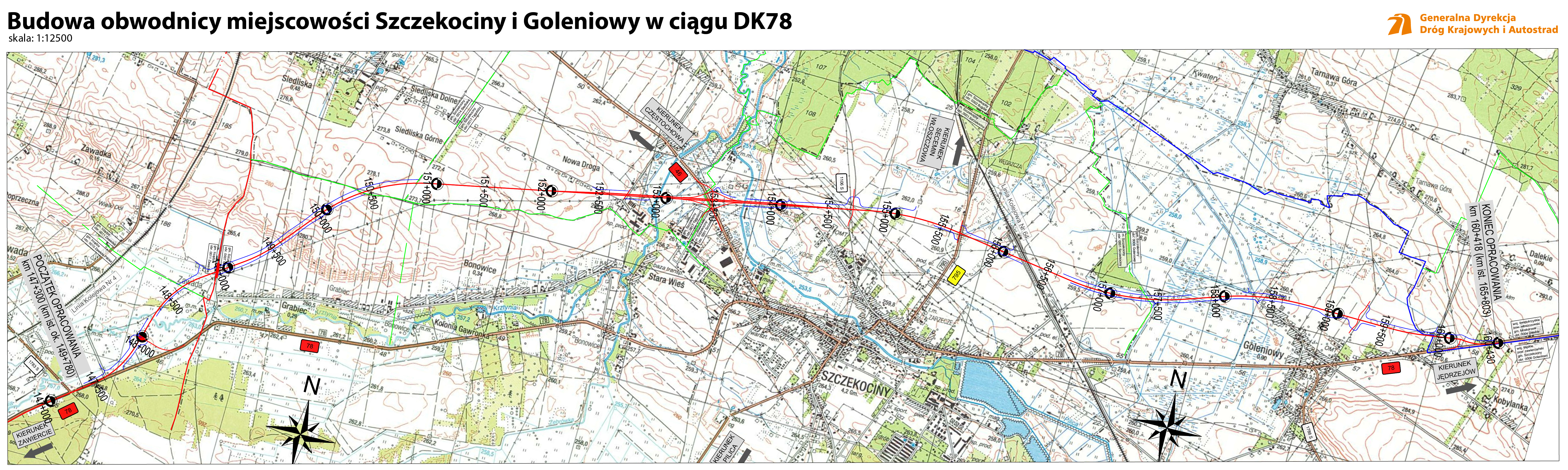 Mapa dróg/materiał GDDKiA