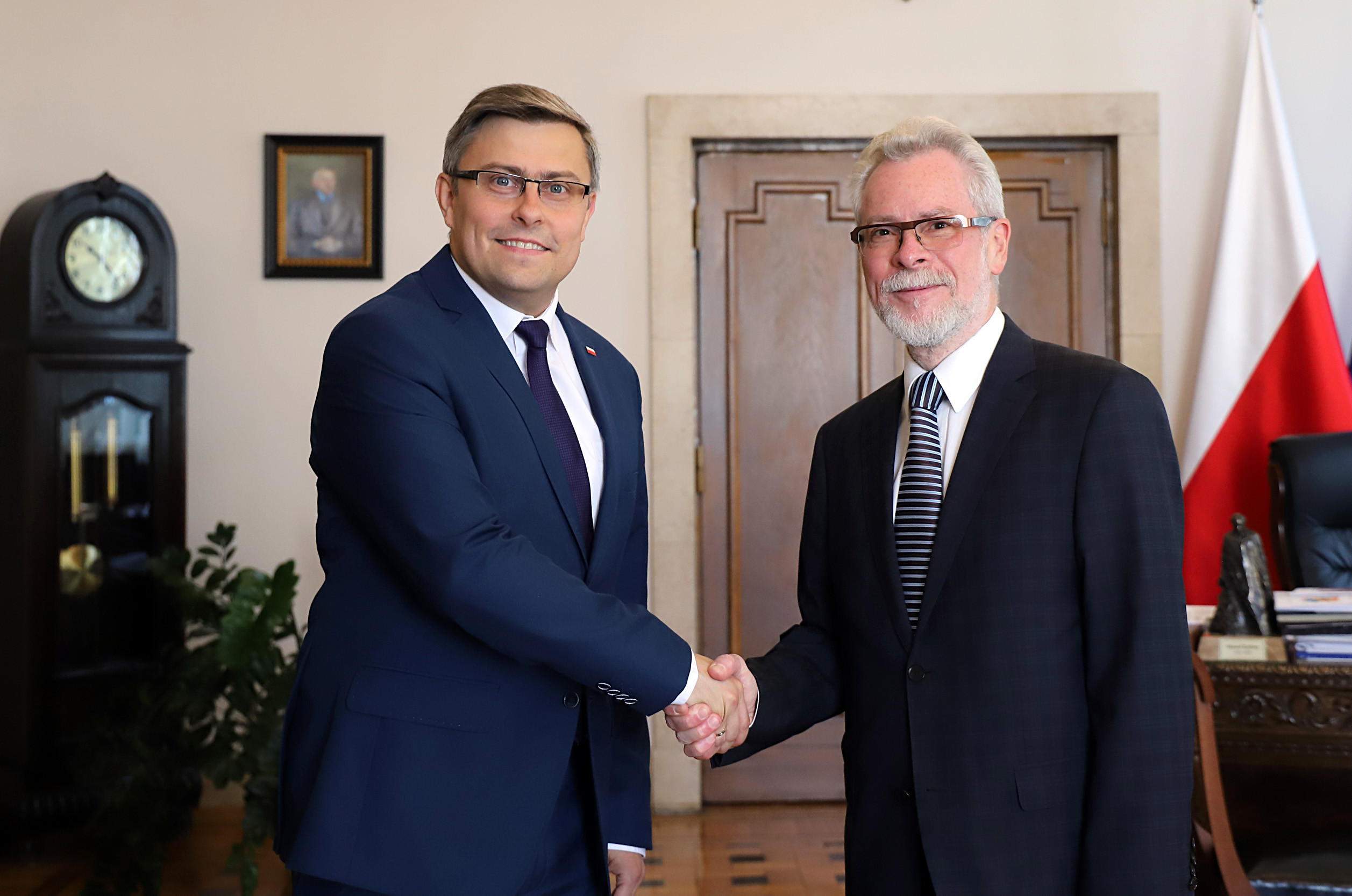 Spotkanie Wojewody Śląskiego z Ambasadorem Republiki Czeskiej w Śląskim Urzędzie Wojewódzkim /fot. Anna Karendał/