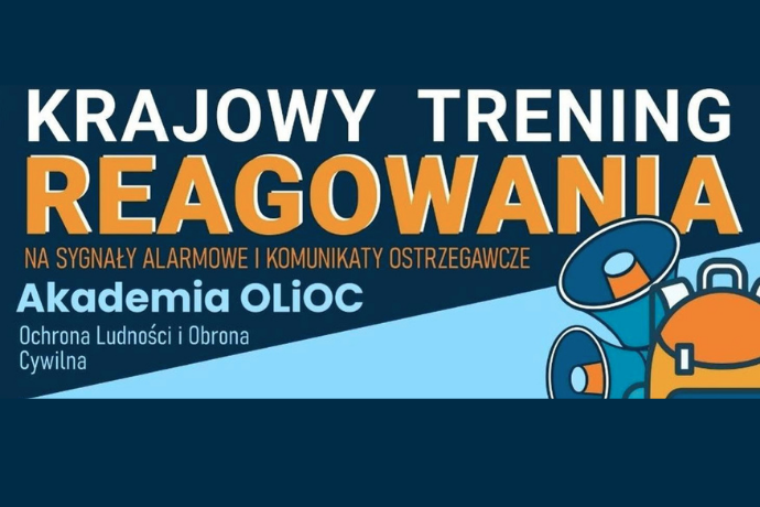 Grafika z napisane Krajowy Trening Reagowania.