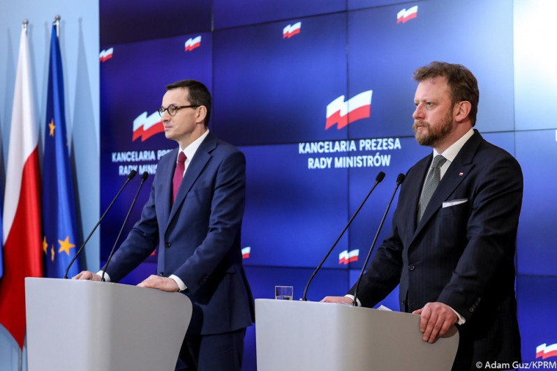 Konferencja prasowa premiera Mateusza Morawieckiego fot. Adam Guz/KPRM