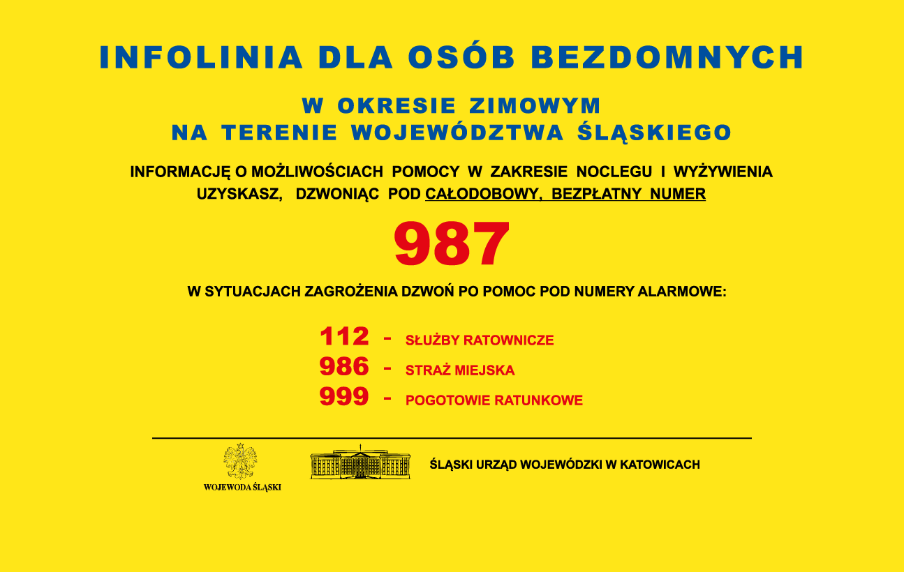 Infolinia dla osób w kryzysie bezdomności.