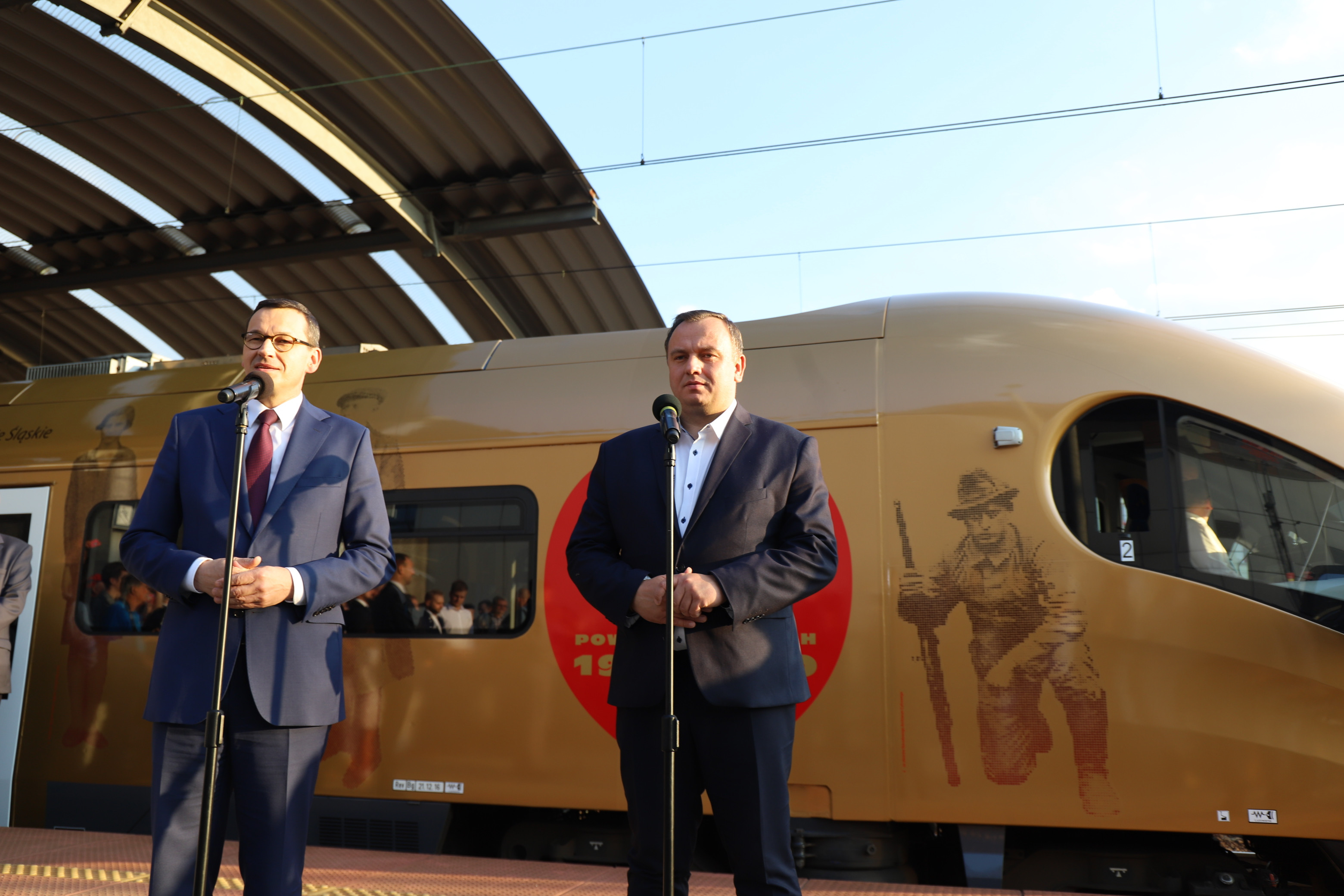 Inauguracja pociągu upamiętniającego Powstania Śląskie /fot. I. Matuszewska/