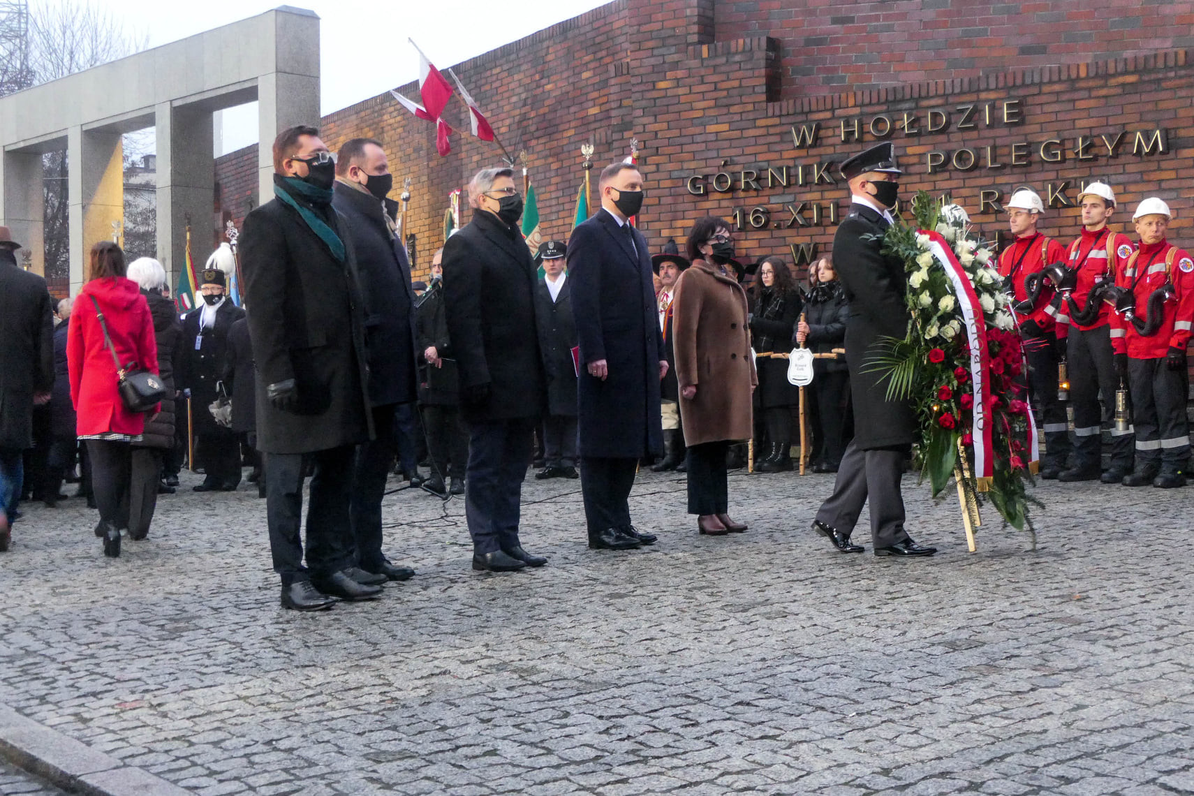 Złożenie wieńca z okazji 40. rocznica pacyfikacji kopalni „Wujek