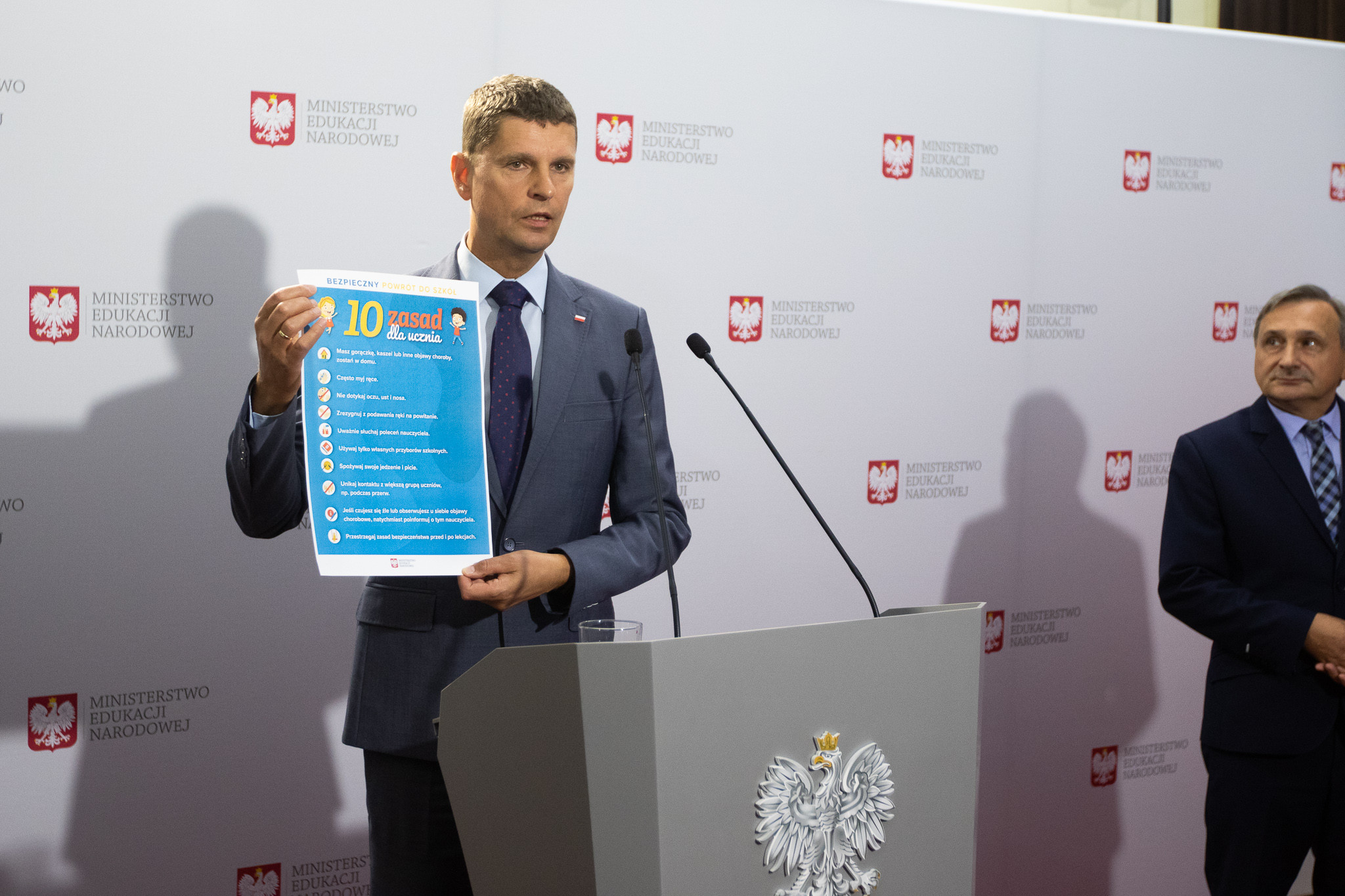 Konferencja Ministra Edukacji Narodowej i Głównego Inspektora Sanitarnego /fot. MEN/
