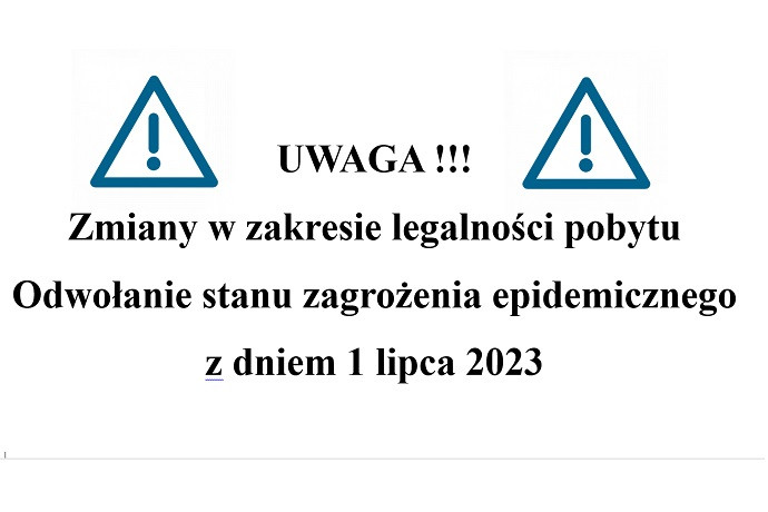 Odwołanie stanu zagrożenia epidemicznego