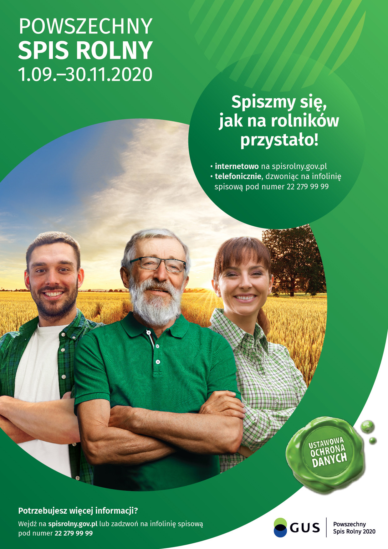 Spiszmy się, jak na rolników przystało! 1 września startuje Powszechny Spis Rolny/materiał promocyjny-plakat, autor: GUS