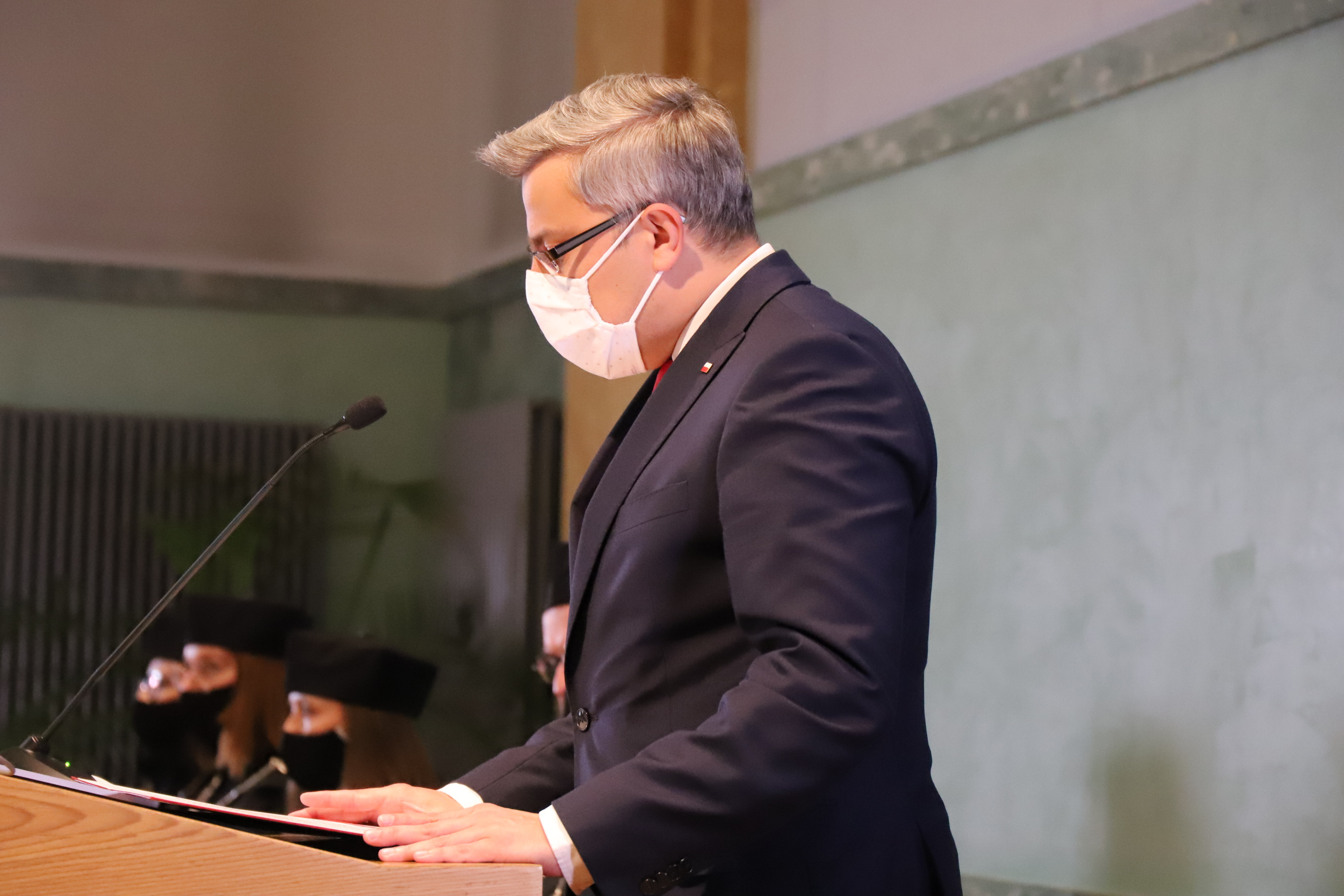 Wojewoda śląski Jarosław Wieczorek uczestniczył w 21. inauguracji roku akademickiego na ASP w Katowicach/ fot. A. Herz
