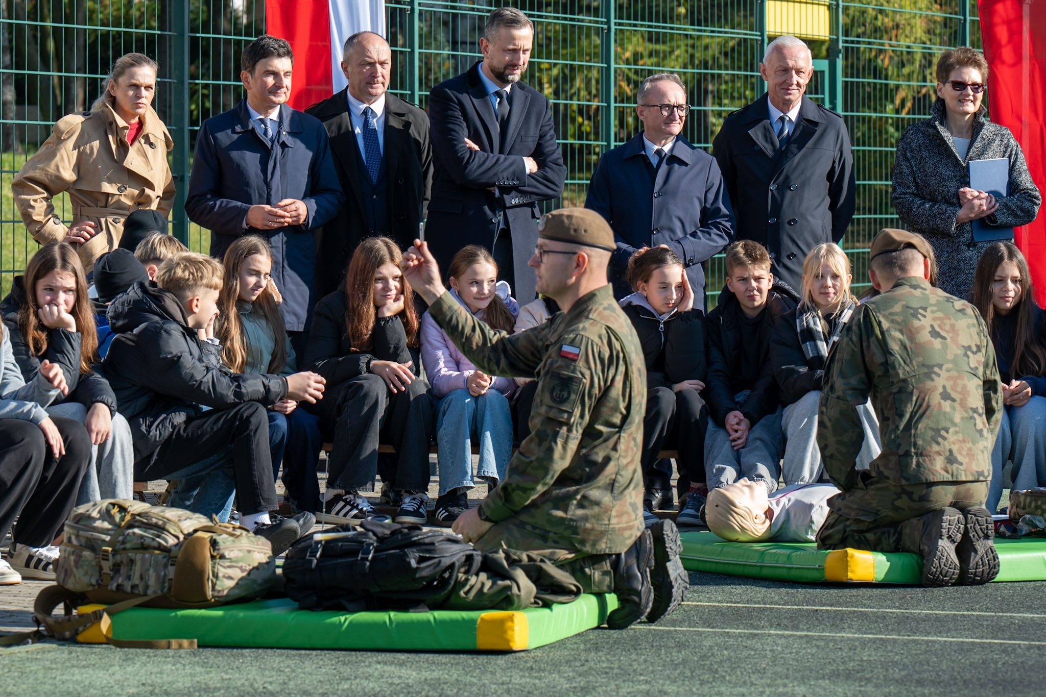Lekcja pokazowa w wykonaniu żołnierzy.