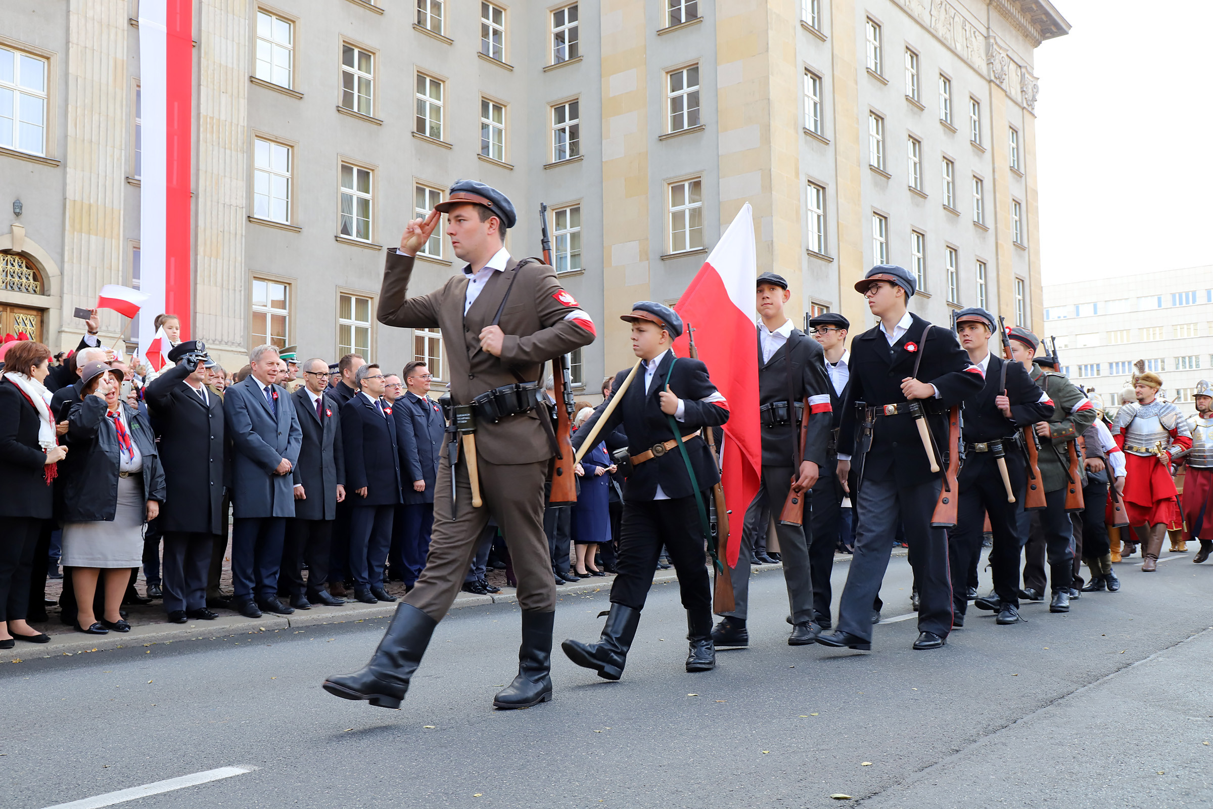 Obchody Narodowego Święta Niepodległości w setną rocznicę  jej odzyskania /fot. A. Karendał/