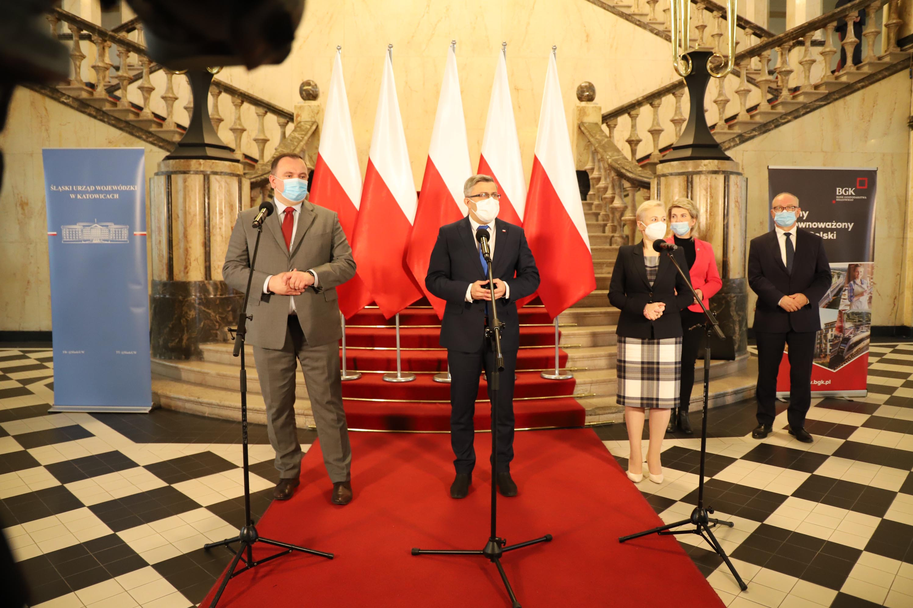 Konferencja prasowa dot. Rządowego Funduszu Polski Ład - uczestnicy /fot. A. Księżnik/