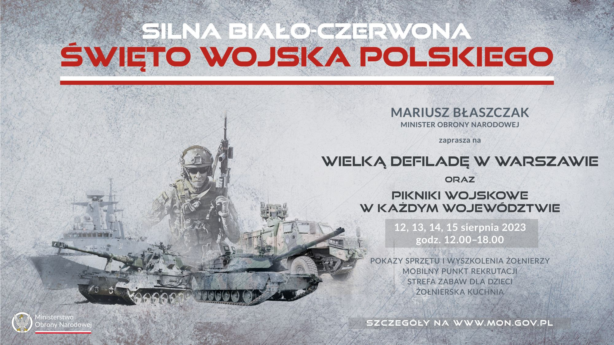 Plakat promujący akcję/materiał MON