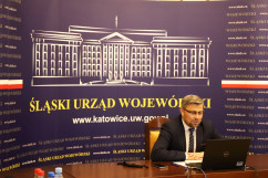 Wideokonferencja z Konsulem Generalnym USA /fot. A. Księżnik/