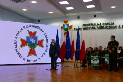 Fotorelacja z uroczystości w Centralnej Stacji Ratownictwa Górniczego w Bytomiu z udziałem Premiera Mateusza Morawieckiego/fot. I. Matuszewska