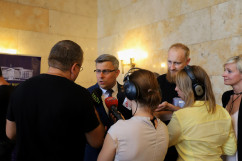 Galeria zdjęć z briefingu prasowego dot. odbudowy linii kolejowej nr 182 z Tarnowskich Gór do Zawiercia /fot. A. Księżnik/