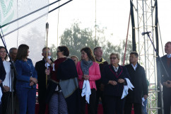 X Olimpiada Sportowa Uniwersytetów Trzeciego Wieku i Organizacji Senioralnych z udziałem wiceminister Elżbiety Bojanowskiej i wojewody Jarosława Wieczorka.