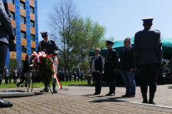 Zdjęcia z uroczystości 78. rocznicy Zbrodni Katyńskiej w Komendzie Wojewódzkiej Policji w Katowicach.