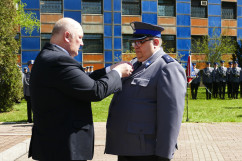 Zdjęcia z uroczystości 78. rocznicy Zbrodni Katyńskiej w Komendzie Wojewódzkiej Policji w Katowicach.