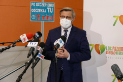 Briefing ws. uruchomienia Punktu Szczepień Powszechnych w Bielsku-Białej /fot. A. Księżnik/