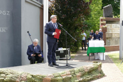 Odsłonięcie tablicy pamiątkowej oraz prezentacja historycznego muralu upamiętniającego Powstania Śląskie /fot. B. Szwedowski, ŚUW/