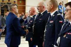 Zdjęcia z uroczystych obchodów 20-lecia powstania Szkoły Policji w Katowicach z udziałem I wicewojewody śląskiego /fot. Anna Herz/