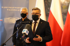 Konferencja prasowa dot. sytuacji epidemicznej - wypowiedź Wojewody Śląskiego/fot. A. Księżnik/