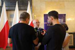 Galeria zdjęć z briefingu prasowego dot. odbudowy linii kolejowej nr 182 z Tarnowskich Gór do Zawiercia /fot. A. Księżnik/