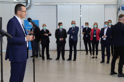 Wizyta premiera Mateusza Morawieckiego w firmie AIUT w Gliwicach /fot. A. Księżnik/