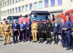 Uczestnicy briefingu prasowego