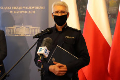 Konferencja prasowa dot. sytuacji epidemicznej - wypowiedź Zastępcy Komendanta Wojewódzkiego Policji /fot. A. Księżnik/