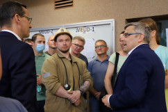 Wizyta premiera Mateusza Morawieckiego w Bytomiu /fot. A. Księżnik/