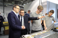 Premier Mateusz Morawiecki z wizytą w firmie Marco w Gliwicach /fot. I. Matuszewska/