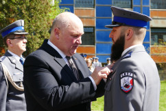 Zdjęcia z uroczystości 78. rocznicy Zbrodni Katyńskiej w Komendzie Wojewódzkiej Policji w Katowicach.