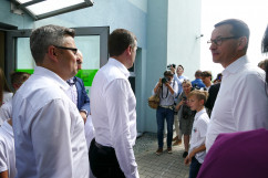Wizyta premiera Mateusza Morawieckiego w Szkole Mistrzostwa Sportowego w Tychach /fot. A. Kucharzewska/
