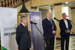 Briefing prasowy dot. wsparcia osób niepełnosprawnych w czasie pandemii /fot. A. Księżnik/
