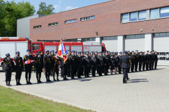 Strażacy podczas apelu