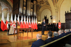 Uroczystość podpisania ustawy o ustanowieniu Narodowego Dnia Powstań Śląskich - przemówienie Prezydenta RP /fot. A. Księżnik/
