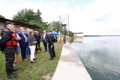 Zdjęcia z tegorocznej edycji akcji „Kręci mnie bezpieczeństwo... nad wodą” na zbiorniku Dziećkowice w Chełmie Śląskim /fot. A. Karendał/