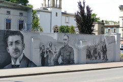 Odsłonięcie tablicy pamiątkowej oraz prezentacja historycznego muralu upamiętniającego Powstania Śląskie /fot. B. Szwedowski, ŚUW/