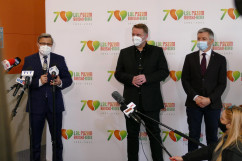 Briefing ws. uruchomienia Punktu Szczepień Powszechnych w Bielsku-Białej /fot. A. Księżnik/