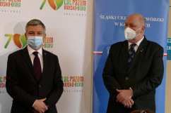 Briefing ws. uruchomienia Punktu Szczepień Powszechnych w Bielsku-Białej /fot. A. Księżnik/
