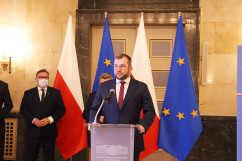 Dodatkowe 25 mln zł na zrównoważony transport w Śląskiem /fot. K. Szczepanek - minister Grzegorz Puda podczas przemówienia