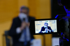 Konferencja poprzedzajaca EEC - przemówienie wojewody śląskiego J. Wieczorka /fot. A. Kucharzewska/