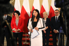 Konferencja prasowa podsumowująca wyniki naboru wniosków w ramach II edycji Programu Inwestycji Strategicznych - wypowiedź Wicemarszałek Województwa /fot. A. Księżnik/