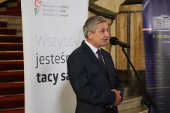 Briefing prasowy dot. wsparcia osób niepełnosprawnych w czasie pandemii /fot. A. Księżnik/