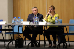 Polsko-Ukraińskie Forum Pracy - wypowiedź uczestnika wydarzenia fot. A. Księżnik