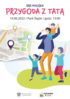 Plakat A4 - przygoda z tata graf. Stowarzyszenie Przedsiębiorcy z Wyboru