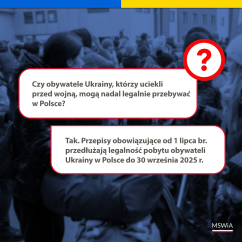 Grafika dot. zmian w zasadach pomocy uchodźcom wojennym  z Ukrainy/mat. MSWiA